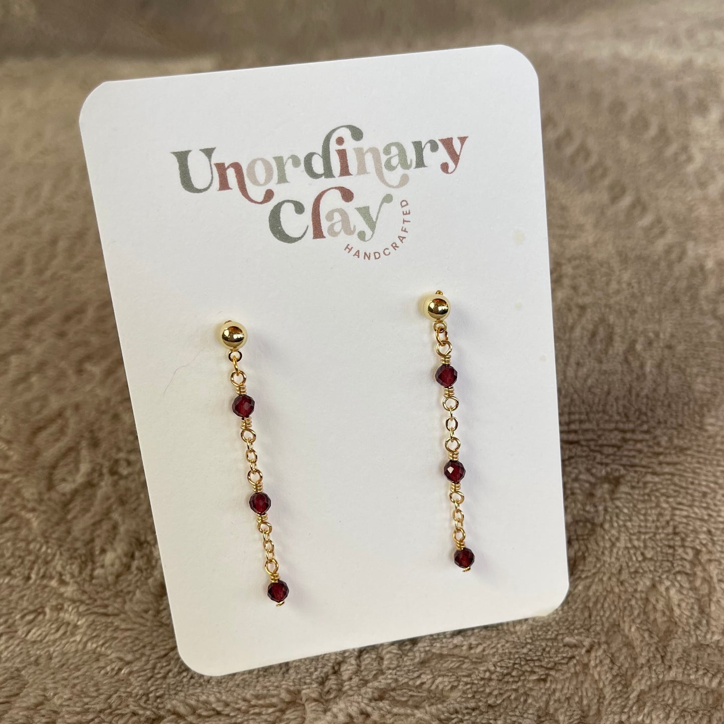 Garnet Drop Earrings