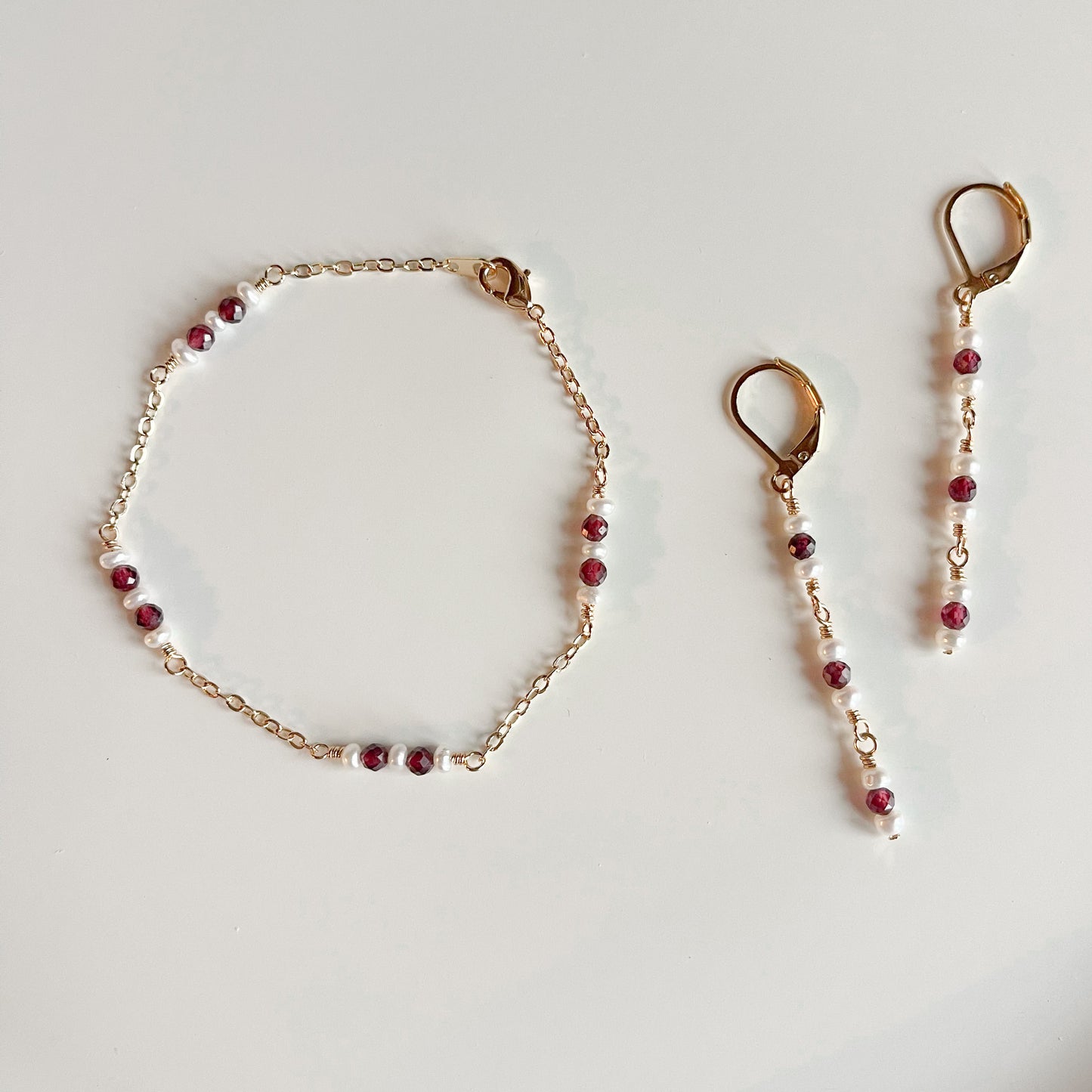 Freshwater Pearls + Garnet
