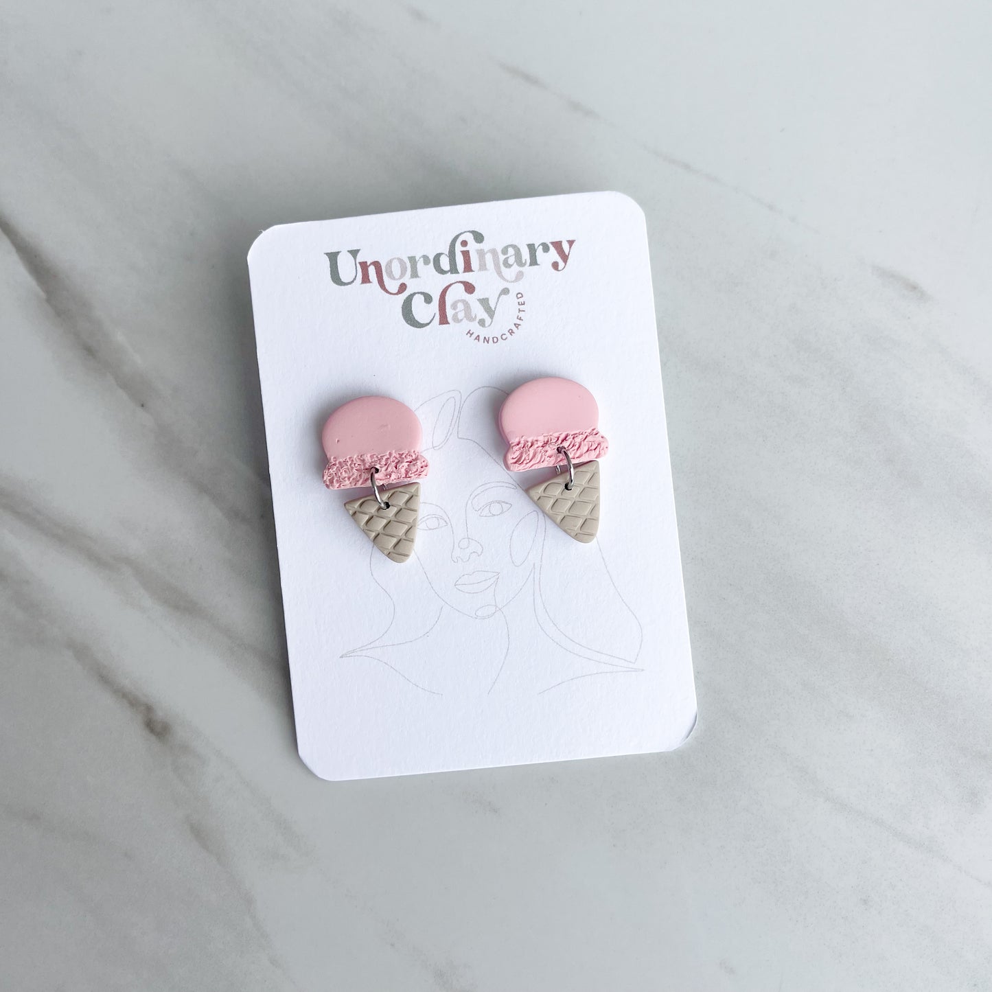 Strawberry Ice Cream Earrings