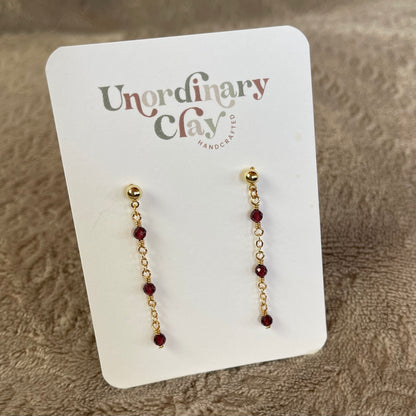 Garnet Drop Earrings